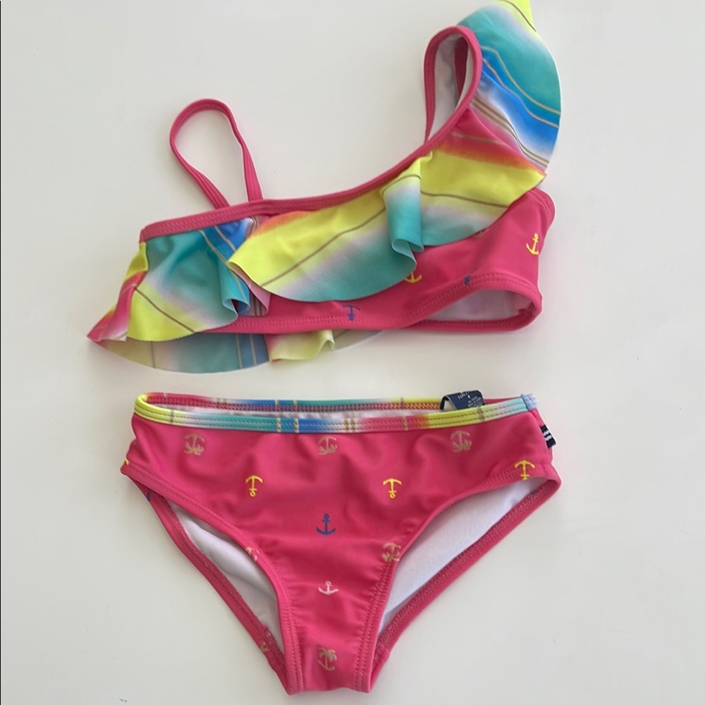 Nautica Girls Bikini Colorful Ruffled Bikini Set